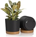 10 inch Plant Pots, FIASON Plastic 