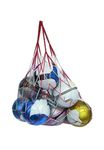 AthleteZone Football Carry net (12 to 16 Ball) Color May Vary | Nylon net Strong Durable Nylon Mesh Ball Carry Net Bag for Volleyball Basketball Football Outdoor Sports Equipment