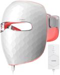 Ulike ReGlow LED Light Therapy Mask, Red Light Therapy for Face, 4 Modes with Red, Blue, Yellow & Infrared Lights for Reduce Acne & Anti-Aging, Eye-Protection, 272 Beads, Remote Control,White