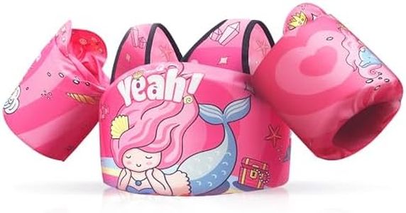 DRQ Toddler Swim Vest, Toddler Floaties for 22-66lbs Kids, Puddle Jumper Kids Life Jacket with Shoulder Harness Arm Wings for Girls Boys 2 3 4 5 6 Years Old Sea Beach Pool
