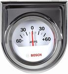 Bosch SP0F000058 Style Line 2" Ammeter Gauge (White Dial Face, Chrome Bezel)