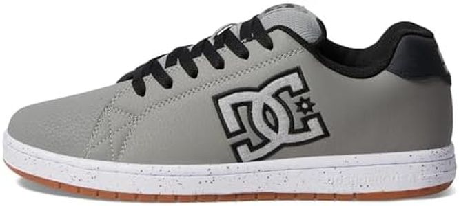 DC Men's Gaveler Low Shoe Skate, Grey/Grey/White, 14