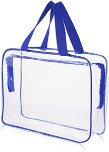 Sibba Borsa Di Totalizzatore Trasparente Grandi Borse Trasparenti Trucco Stoccaggio Impermeabili Gag Cosmetici Immagazzinaggio Dell'Organizzatore Toilette Della Chiusura Lampo Accessorio Blu