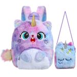 2 PCS Toddler Backpack for Girls Cute Plush Unicorn Backpack Travel Bag Kids Backpack for Girls Preschool and Kindergarten