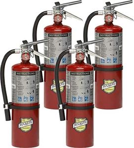 4-Pack Buckeye 10914 ABC Multipurpose Dry Chemical Hand Held Fire Extinguisher with Aluminum Valve and Wall Hook