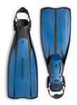 Cressi Fins: Pro Light Lightweight | Open Heel | Travel Fins for Scuba Diving and Snorkelling (L/XL - Black/Blue)