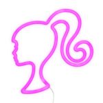 Paladone Barbie LED Neon Light - Officially Licensed Iconic Pink Doll Shaped Lamp, USB Powered, Girls Bedroom Accessories & Decor