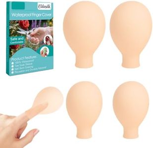 Eldosilk Waterproof Toe & Finger Cover – Durable Shower Sleeves for Bathing, Pedicures, Manicures, Nail Care – Comfort-Fit Waterproof Sleeves for Toes & Fingers(2 Large 2 Small)