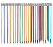 Aeelike Knitting Needles Set 25cm, Coloured Metal Knitting Needles All Sizes 2mm-10mm Knitting Needles UK, 14 Pairs Single Point Short Aluminium Knitting Needles Set for Beginners Kids Arthritic Hands