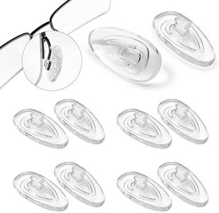 Kotkiddy 5 pares de almohadillas para la nariz para insertar gafas antideslizantes, almohadillas para la nariz, silicona suave, transparente, gafas de sol antideslizantes