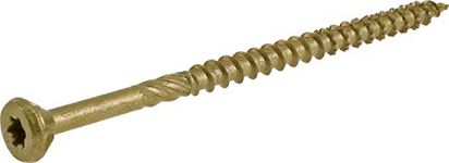 Power Pro 967781 Wood Screws, #10 x 3-1/2", Premium Outdoor Deck Screws, Rust Resistant, Epoxy Coated Bronze, 1000pcs Box