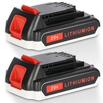 JYJZPB 2Pack 3000mAh 20Volt Replacement Battery for Black and Decker 20V Battery Max LBXR20 LB2X4020-OPE LBX20 LST220 LB20 LBX4020 LBXR2020-OPE LBXR20B-2 Cordless Power Tool Lithium Batteries