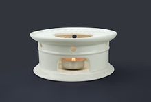 Sun's Tea (Tm) Super White Ceramic Teapot Warmer (White)