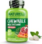 NATURELO Chewable Vitamin for Kids – Multivitamin with Whole Food Fruit Blend - 60 Tablets for Children