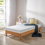 Zinus 5 Inch Tri-Fold Gel Memory Foam Comfort Portable Folding Mattress or Floor Mat, 30x 75", Narrow Twin, White