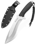 NedFoss Kukri Survival Knife with Sheath, 6" Full Tang Fixed Blade Hunting Knife with G10 Handle for Outdoor, Camping and Survival, Camping Gifts for Men