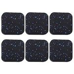 EMSea 6Pcs Treadmill Mats High Density Thickened Black Blue Dot Home Anti-Vibration Sound Insulation Floor Exercise Equipment Pads