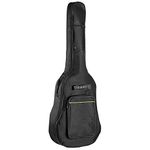 TRIXES Full Size Guitar Bag with Shoulder Straps - Waterproof Padded Case - Bass, Acoustic & Classical Guitar Gig Bag - Perfect for Travelling - Black