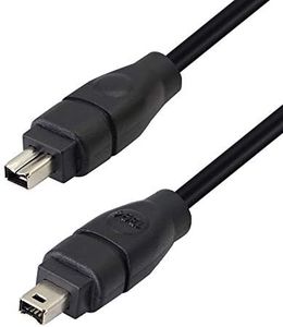 GINTOOYUN FireWire 400 Cable Cord 4 Pin to 4 Pin Male to Male iLink DV Cable Firewire 400 IEEE 1394 Cord for Computer Laptop PC to Camcorder - 6 Feet Black