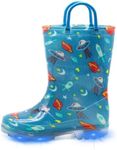 Kids Toddler Light Up Rain Boots Bo