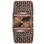 CLOUDWOOD Analogue Multicolor Dial Brown Band Bracelet Stainless Steel Watch for Women's & Girl's -WCL-113 (Brown)