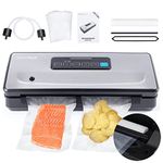 Vacuum Sealer Machine with Sealer Starter Kit, INKBIRD Automatic Food Sealer INK-VS02, Built-in Cutter & Vacuum Bag Roll Layer, -85kPa Strong Power Dry/Moist/Pulse/Canister/Seal-Only Modes Vacuum Sealer for Food Preservation