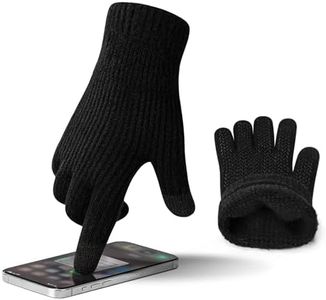 ineepor Guantes de alpaca Hombres Mujeres Guantes de punto de invierno Guantes de lana termo caliente Guantes de pantalla táctil Manoplas Agarre Suave antideslizante Flexible