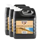 3X Bartoline Creocote Light Brown 4 Litre