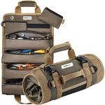 OceanLive Heavy Duty Water Resistance Tool Organizer Bag || Tool Organizer Bag For Electrician & Technician || Roll Up Tool Bag For long Drive Trips || Color - Brown