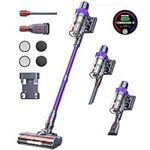 BuTure Cordless Vacuum Cleaner, 38KPa Cordless Stick Vacuum Cleaner with Auto Mode, 450W Brushless Moter, 55Mins, 1.5L, LED Touch Screen, Lightweight Cordless Vacuum for Hardwood Floor/Carpet/Pet Hair