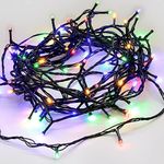 Lexi Lighting 520 LEDs Fairy Lights Chain, Multicolor Light, Dark Cable, Length 51.9M, Plug-in Power, IP44 Waterproof, Outdoor String Lights for Xmas Tree, Wedding, Halloween, Party, Garden Décor