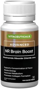 NR Brain Boost 30s NAD+ Supplements| Supports Cognitive Performance, Energy Levels, Collagen Formation, Skin Health & Wound Healing | Australian Made | 30 Capsules