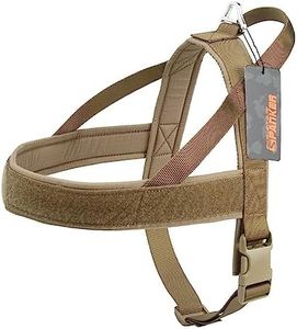Excellent Elite Spanker Tactical Dog Harness Vest Adjustable Nylon Pet Dog Harness for Small Medium and Large Dogs(Coyote Brown-L)