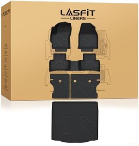 LASFIT Floor & Backseat & Cargo Mats for Toyota Corolla Cross Gas AWD 2022-2026, TPE All Weather Protection Custom Fit 1st & 2nd Row Floor Liners Trunk Mats for Corolla Cross Accessories, Black