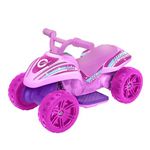 Evo Electric Ride On Pink Shimmer Quad Bike | Electric Sit On Toy | 6V Battery Powered Kids Motorised Toy Vehicle Ride On | Throttle Driven Quad Bike With Footrests | 2+