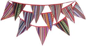 G2PLUS Boho Fabric Bunting Banner -