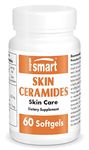Supersmart - Skin Ceramides - with Zinc - Powerful Skin Hydration, Protection & Care Supplement | Non-GMO & Gluten Free & Gluten Free - 60 Softgels