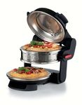 Ariete 9270 Double Pizza Oven, Fast Cooking Pizza in 4 Minutes, Upper and Lower Zones, 2 Independent Thermostats, 32 cm Diameter Cooking Area, Black