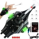 Web Launcher Toy String Shooter, 9.4ft Luminous Web Shooter Wrist Toy-Rope Launcher, Automatic Take-up, USB Rechargeable, Cosplay Role-Play Toy for Men Kids (Black)