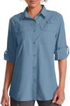 Women's UPF 50 Sun Protection Shirts Long Sleeve Fishing Hiking Shirt 5082navy Blue-XXL