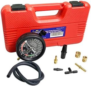 HFS(R) Fuel Pump Tester Gauge Kit Carburetor Valve Fuel Pump Pressure & Vacuum Tester Gauge Test Kit Below 10PSI for Car & Truck W/Storage Box