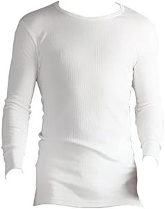 HEAT HOLDERS Men's Long Sleeve Vest Brushed (White, Extra Large, XL)