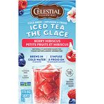 Celestial Seasonings Cold Brew Iced Tea, Berry Hibiscus, 18 Count (Pack of 6)