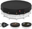 QH.Home Winter Round Pool Cover for 15 Ft Bestway/Intex/Coleman Frame Above Ground Pool, [Excellent Windproof ] with Fast Tightening Patented Ratchet& Weight-Bearing Rings,Cold and UV Resistant