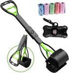 The Pets Company Large Poop Scooper + Poop Bag Dispenser + Dispenser Fitting Dog Poop Bags, 75 Bags