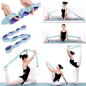 Meishen Nitpicker Stretching Straps Hamstring Stretcher Device Elastic Exercise Band Yoga mat Carrying Straps Leg Exercise Equipment Stretching Strap with Loops for Flexibility Stretch Strap 11 Loops,