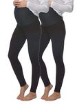 Maternity Legging 2-Pack (Small) Black