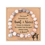 POWWA Aunt Niece Gifts, Auntie Christmas Great Best Aunt Ever Gifts Presents Bracelet for Aunts from Niece