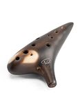 Joy of Wood Thrush 12 Hole Alto C Ceramic Ocarina Sweet Potato Shape in Exquisite Craft (Free Smokey Coffee)