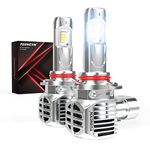 TUINCYN 9005 HB3 LED Headlight Bulbs, 120W 24,000LM 600% Brightness 6000K White Wireless 9005 High Beam Low Beam Conversion Kit, Mini Size Plug and Play Halogen Replacement, IP65 Waterproof, 2pcs